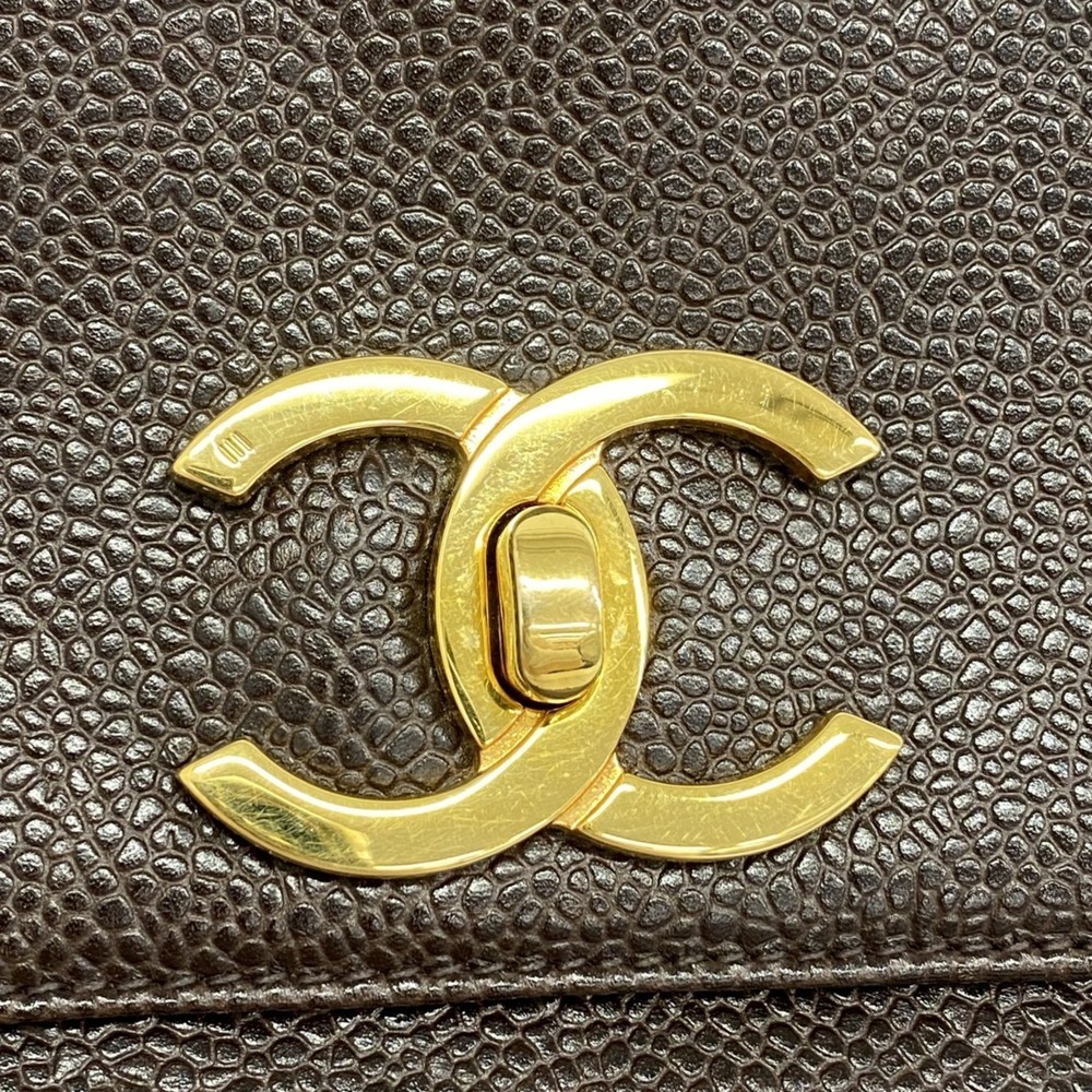 CHANEL Shoulder Bag Chain Caviar Skin Brown - Picture 13 of 16